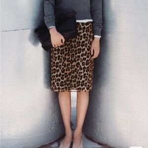 NWT Mango Black and Brown Knee-Length Pencil Skirt